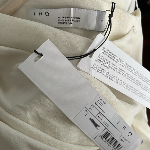 IRO Marine one-shoulder draped crepe mini dress sz 0 - Picture 5 of 7